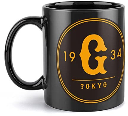 YINGD Tazza nera Yomiuri Giganti Tazze da caffè per casa cucina ufficio in ceramica creativa tazze da latte birra bicchieri per colazione tazze resistenti al calore tazza compleanno 330 ml