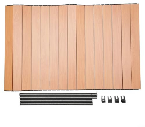 Carro plegable, mesa de camping, mesa de picnic, portátil, aleación de aluminio, escritorio plegable de madera, fácil instalación, con bolsa de transporte para jardín, playa, pesca, barbacoa al aire