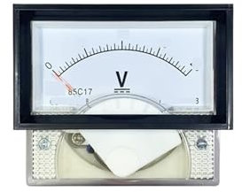 MRVAKDYDI Pannello amperometrico Amperometro, Voltmetro CC 85C17 Puntatore analogico 5V-750V 40x70mm Classe 2.5(DC 100V)