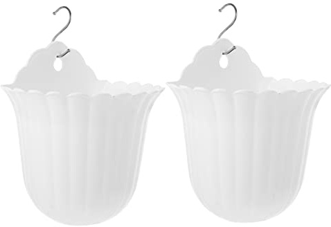 TOYANDONA Jardinera de Pared de Plástico Color Claro Orificio, 2 Piezas