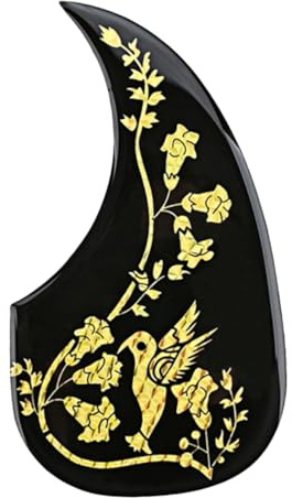 HONITANO Professionelles Gitarren Schlagbrett aus Pvc mit Kratzschutz Schwarzes Aufprallschutz Schlagbrett für Akustik und Bassgitarren Selbstklebend und Langlebig Gitarrenschutzplatte