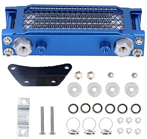 Pretfy Universal Motorcycle Oil Radiator & Cooler Kit for 125cc-250cc Motorcycles, Dirt Bikes, ATVs
