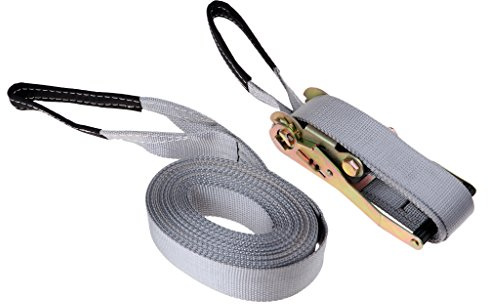 Slackline-Set mit Haken und Ratschenspanner, Balance-Training, Grau, 9,8 m