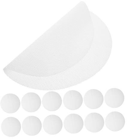 OFFSCH 20pcs Silicone Steamer Mats Reusable Round Liners for Bamboo Steamers Dumplings Bao Buns Dim Sum Food Mesh Pads Liners