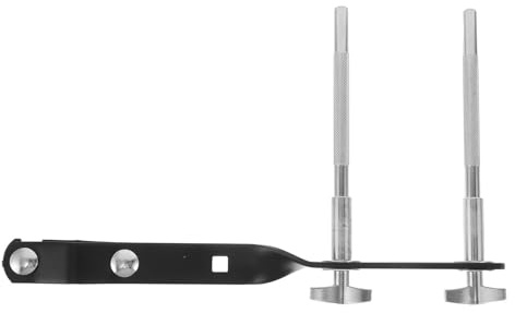 Soporte de Cencerro de Metal con Doble Varilla y Brazo Largo | Abrazadera de Montaje Ajustable, Instalación y Retirada Rápidas, Negro, para Escenario y Actuación Estándar