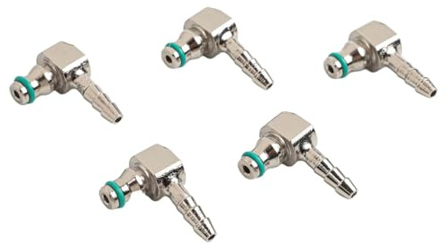 Wodsty Juego de 5 piezas de válvula de retención de conexión de retorno de aceite de tubo de inyector, conectores de 2 vías y 3 vías, compatible con inyectores Bosch 110 de riel común