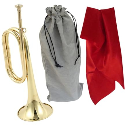 perfeclan Trompeta, Instrumento de Viento Metal, Instrumento Musical Ligero, Trompeta de Caballería para Principiantes, Espectáculos, Orquesta, Niños Y, Estilo C