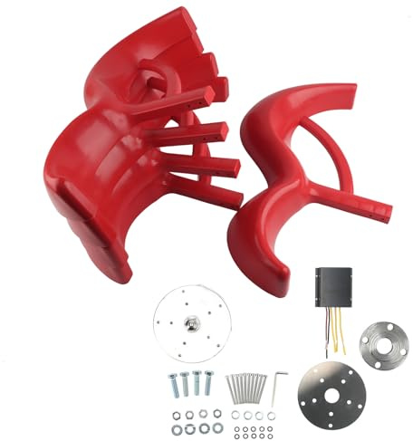 Generatore Eolico ad Asse Verticale 5 Pale Tipo Zucca 800W 24V Kit Mulino a ad Alta Efficienza e Basso Rumore per Domestico Fattoria Lega di Alluminio Fibra di Nylon Acciaio