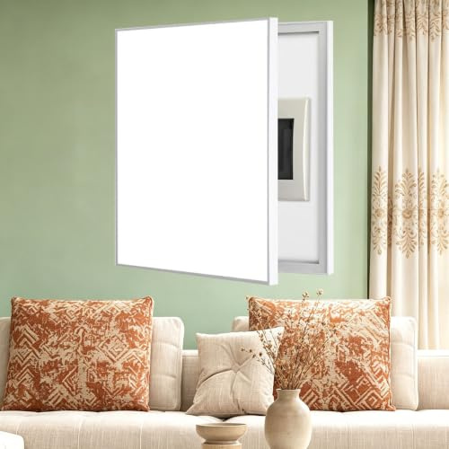 Vibeo Stromkasten verkleidung Dekorativer Sicherungskasten-Abdeckungsschrank, Vertikaler Verdeckter Elektroverteilung 40 50 60 70 80 cm, Klappabdeckung für Unschöne Öffnungen(White,24x28in/60x70cm)