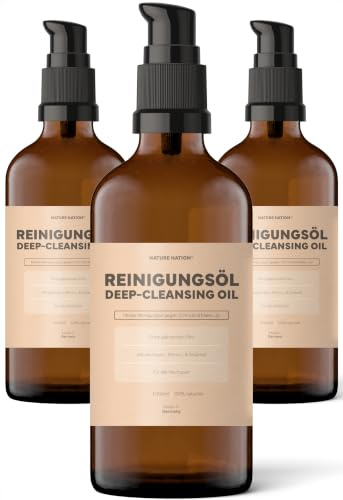 Gesichtsreinigung: Reinigungsöl für das Gesicht (Cleansing Oil) mit BIO Arganöl, Jojobaöl & Rizinusöl; Make Up Entferner, Talg & Sonnencreme; Ohne Augenbrennen, Alkohol, AHA & BHA; Leicht abzuwaschen