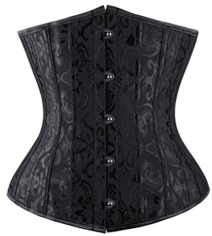 Everbellus Donna Floreale Allenamento Vita Cintura Corsetto Stringivita Modellante Intimo Nero X-Large