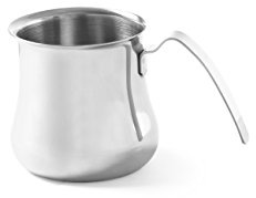 HENDI Milchschaumkännchen, mit Griff, Milchkanne, Aufschäumkännchen, 0,7L, ø95x(H)115mm, Edelstahl