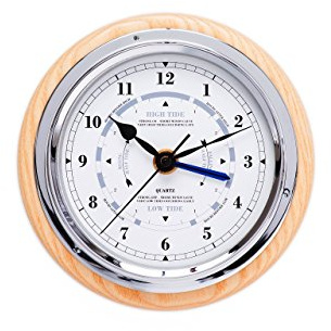 Fischer Tide Uhr, Holz, Esche, 30 x 17 x 30 cm