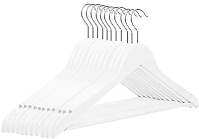 25 Stück RSR Hangers Kinderbügel Holz Kleiderbügel Weiß| Kinderbügel | Babybügel | Garderobenbügel | Hosenbügel | Hemdenbügel | Blusenbügel | ver. Mengen&Farben