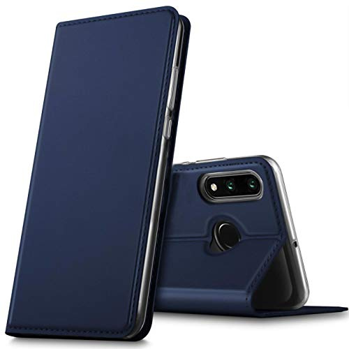 Verco Handyhülle kompatibel mit P30 Lite, Premium Handy Flip Cover für Huawei P30 Lite Hülle [integr. Magnet] Case Tasche, Blau