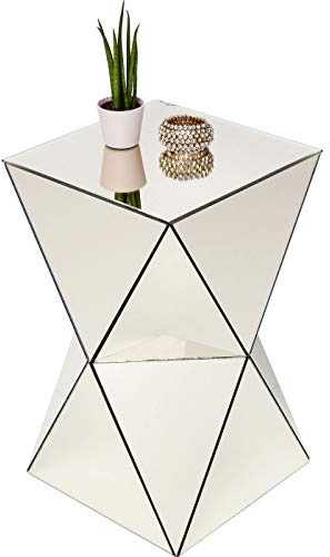 Kare Design Beistelltisch Luxury Triangle Pearl, Champagner, Verspiegelt, Wohnzimmer, Couchtisch, Sofatisch, Modern, 53,5x32x32cm