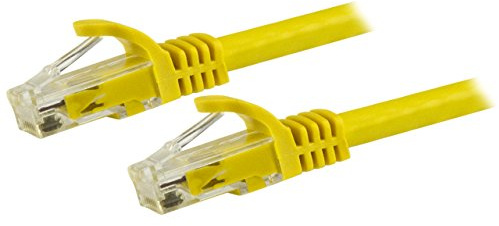 StarTech 7.5m Cat6 Snagless Cable, 100W PoE, Yellow (N6PATC750CMYL) | 100W PoE delivery, Gold-plated RJ45, Patch Cable, Ethernet Cord, 250Mhz, UTP, Strain Relief, 10Gbps speeds, 24AWG copper