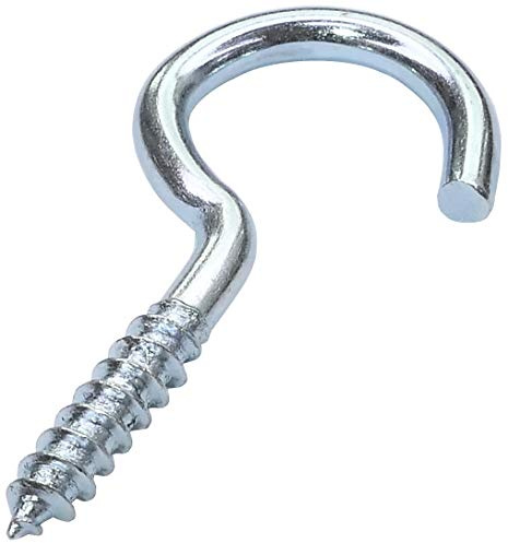 AERZETIX - 50 delar set - Skruvkrok för trä - Ø3 x 40 mm - galvaniserat stål - DIY - monteringsverktyg / hårdvara - C47864