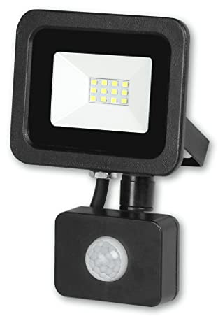 Hispec Baltic 10w LED Slim Floodlight with PIR Sensor, 6500k, 800lm