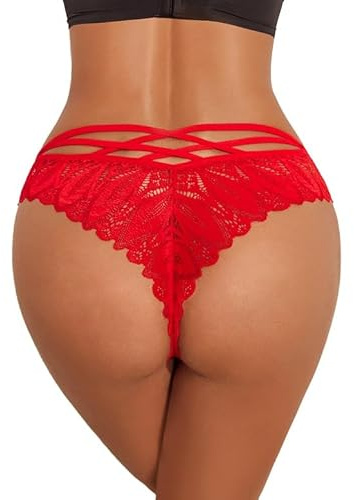 Avidlove Women's Lace Panties Sexy Cheeky Underwear with Criss Cross Back