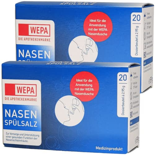 WEPA Nasenspülsalz I 2x 20 Dosierbeutel à 2,95 g im Sparset I plus PharmaPerle giveaway