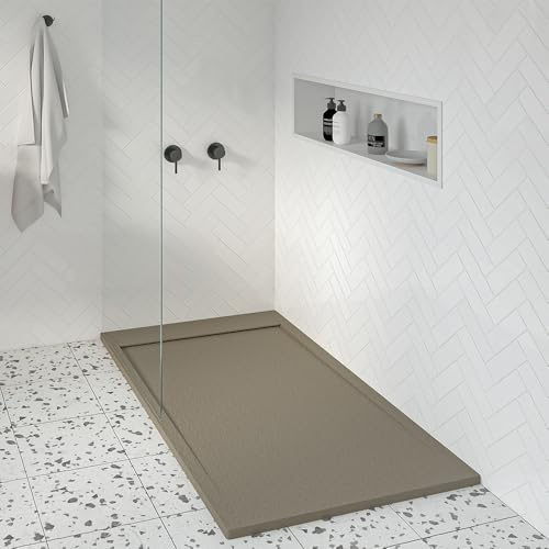 KOES - Piatto Doccia in Resina Serie AMUR – 70x120 – Grigio quarzo RAL 7039