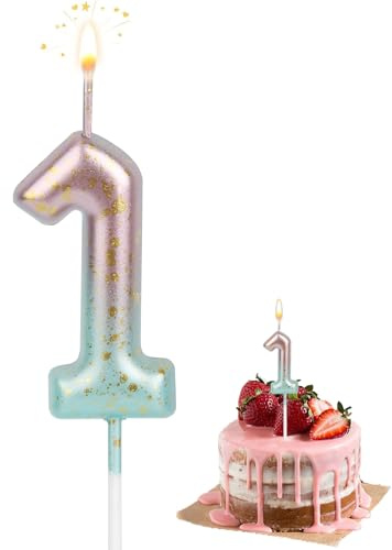 Kerze 1 Geburtstag, Zahlen Kerzen, Geburtstagskerzen, Farbverlauf Kerzen | Geburtstagskerzen Für Kinder Erwachsene Für Geburtstag Jahrestag Partys