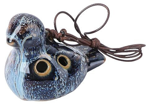 Supvox Okarina Flöte 6 Loch Keramik Musikinstrument in Vogelform Tragbar für Anfänger und Musikliebhaber