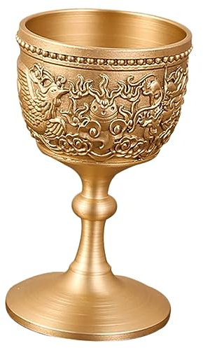 PRETYZOOM Copper Dragon and Phoenix Wine Household Goblet Multi-Function Liquor Cup Delicate Wine Cup for Chinese Tableware