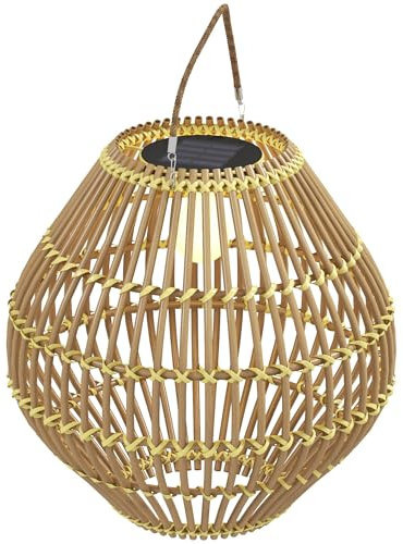 Outsunny Sollampa, rotting trädgård, vattentät sollampa med ljussensor, LED-trädgård med trumdesign, för terrass, balkong, stål, gul