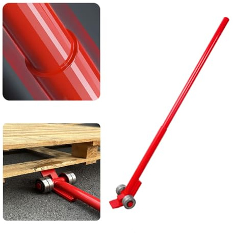 Hebelstange mit Rollen Brechstange aus Verdicktem Stahl, Hochleistungs-Brechstange mit Rädern zum Heben und Handhaben von Geräten, Großartiges Handwerkzeug mit 4 Industrielagern(6T/13200lb)