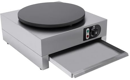 VonVVer Crêpes Maker Ø40cm - Elektrischer Crepe Maker 50-300℃ Einstellbar 3000W Crepesmaker mit Ausziehbarem Tablett Crepeseisen Antihaftbeschichtung Pfannkuchen Maschine