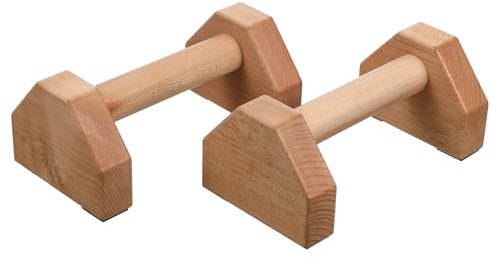 HONMEET 2stücke Holz Liegestützgriffe Für Männer Rutschfeste Unterseite Glatte Oberfläche Tragbar Und Leicht Vielseitig Einsetzbar Drinnen Und Draußen Robust Und Langlebig