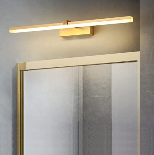 SSNCcNC LED Spiegelleuchte 12W Golden Badleuchte Modern Wandleuchte Spiegellampe Aluminium Badlampe Wasserdicht Neutrales Licht 4500K Bilderleuchte Make Up SpiegelL:60CM