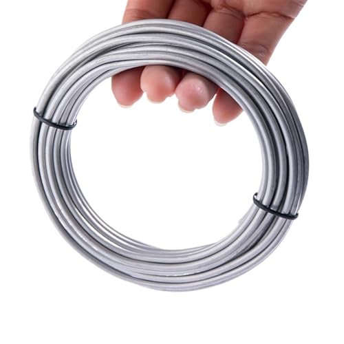 OZLCUA Bonsai-Draht Silber 1mm-8mm Bonsai-Werkzeuge, Metall-Bonsai-Draht, Modellierung, Aluminiumdraht, Obstgarten- und Gartengeräte, Pflanzenform, DIY, 500 g/Rolle Basteldraht(Diameter 3.5mm)