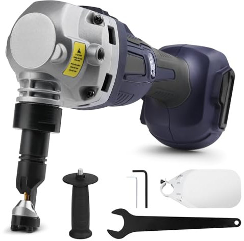 Knabber Blechknabber Kompatibel mit Makita 18V Akku, 800W 2200 U/min Bürstenlose Elektrischer Blechschere Metallknabber mit 360° drehbarer Knabberkop zum Schneiden von Edelstahl, Aluminium(ohne Akku)