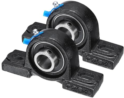 sourcing map 2pcs UCP204-12 Pillow Block Bearings 3/4 Bore Bearing Units Cast Steel Flange Mounted Bearing Housing