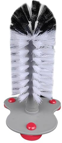 Sink Water Bottle Cleaner - Glass Cup Wash with Suction Base, 360 Degree Bristle Brush Long Brush for Baby Bottle, Beer Cup, Long Leg Cup