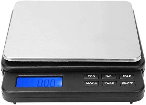 WDWDW Bilancia elettrica Bilancia da Cucina Bilancia Elettronica Portatile Piccola Bilancia Tascabile da Cucina con Display retroilluminato Blu 1000 g/0,01 g