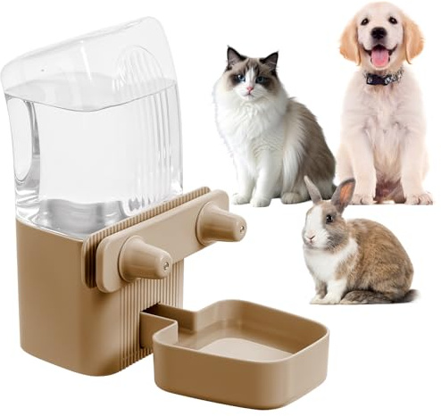 50 oz Rabbit Water Dispenser,Gravity Dog Water Bowl Dispenser for Cage,Auto Water Bottle for Ferret,Cat,Dog and Other Animals, Compatible with Widemouth Cages