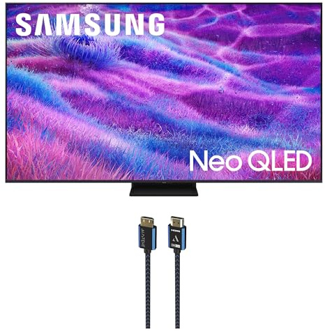 Samsung QN55QN80FAFXZA 55 Inch Neo QLED QN80F Series Supreme UHD 4K TV with an Austere 5S-4KHD2-2.5M V-Series 2.5m Premium 4K HDR HDMI Braided Cable (2025)