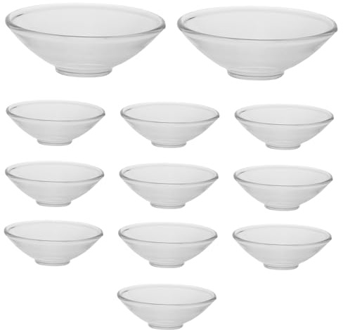 BATHVEVE Geriffelter Glas Kerzentropfschutz Wachsfänger Tropfschutz für Zuhause Restaurant Hotel Dekorativer Wachshalter Transparent Robust und Reinigungsfreundlich