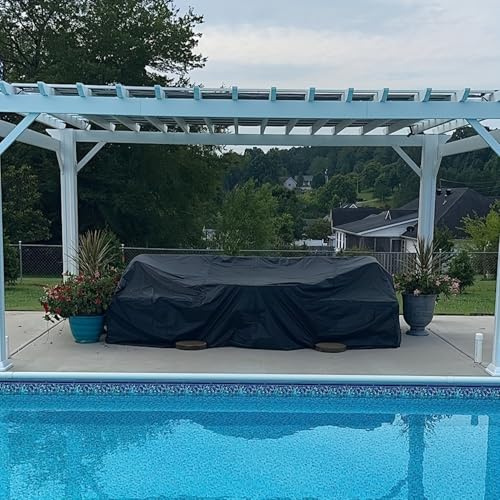 OOOXZO Housse de Protection Mobilier Exterieur 190x170x110cm/LxBxH Bache Table De Jardin 600d Tissu Oxford pour Chaise Meubles Étanche Imperméable Anti-UV Bache Exterieur Rectangulaire