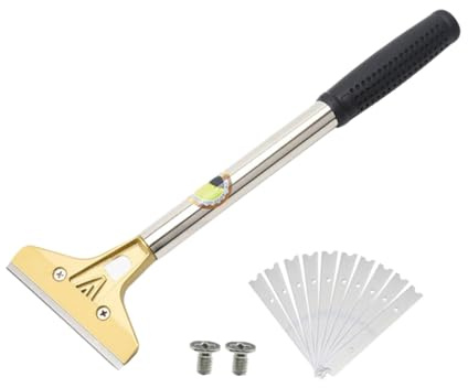 iplusmile Espátula De Masilla y Raspador De Pintura Mango Plástico Antideslizante Resistente Para Limpieza De Pegatinas y Juntas, Herramienta Para Estufa y Pared, 1 Unidad Para Labores Domésticas