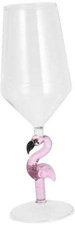 SAFIGLE Bicchiere da Vino in Vetro Rosa con Design Fenicottero Unico per Bar Casa e Feste Bicchiere Decorativo Elegante e Resistente per Cocktail e Banqueting