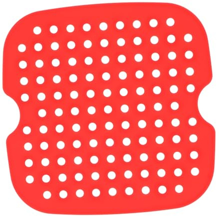 SMASOLO Perforated Silicone Air Fryer Liner Mat Non-Stick Baking Mat for Even Heat Distribution Easy Food Release for Chicken Wings Burgers Ribs Fish Vegetables and Snacks