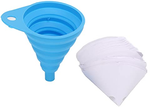 Set di filtri per vernice 101 pezzi, rete in nylon a forma di cono con telaio in silicone, imbuti filtranti pieghevoli per applicazioni di spruzzatura e rivestimento