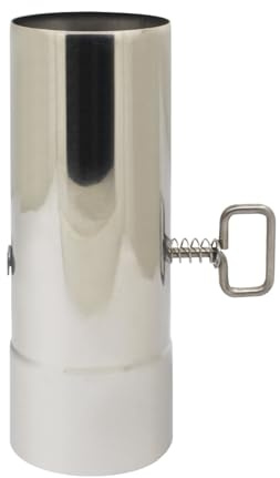 Ofenrohr mit drosselklappe kaminofen Kamin Schornstein regler für rauchrohranschluss rauchrohr mit klappe kaminrohr rohr ofenrohre schieber rauchrohrklappe regulierklappe (H201mm OD76mm ID73mm)
