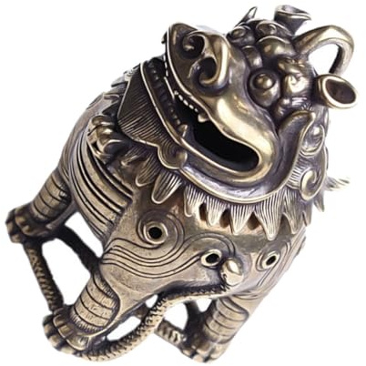 Wakauto Vintage Small Copper Incense Burner Retro Censer Home Fragrance Incense Holder Chinese Style Desktop Furnace Decorative Aromatherapy