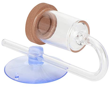 Yinhing Transparent CO2-diffusor för Akvarier Av [varumärke] CO2-regulator för Högupplöst Akvarium med Inbyggd Bubbelräknare Enkel Installation med Sugkopp (L)